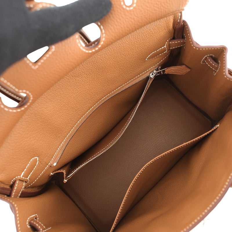 エルメス バーキン25 ゴールド/シルバー金具 トゴ G刻印 HERMES ハンドバッグ