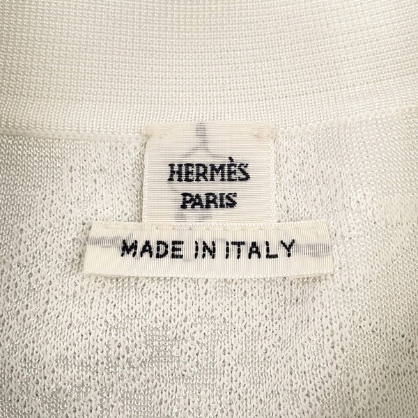 エルメス カーディガン フェロヌリー Ferronnerie レーヨン レディースサイズ36 H6E2732D8TL HERMES トップス 白