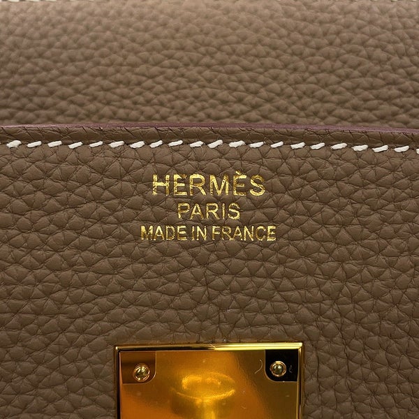 エルメス バーキン35 エトゥープ/ゴールド金具 トゴ K刻印 HERMES ハンドバッグ
