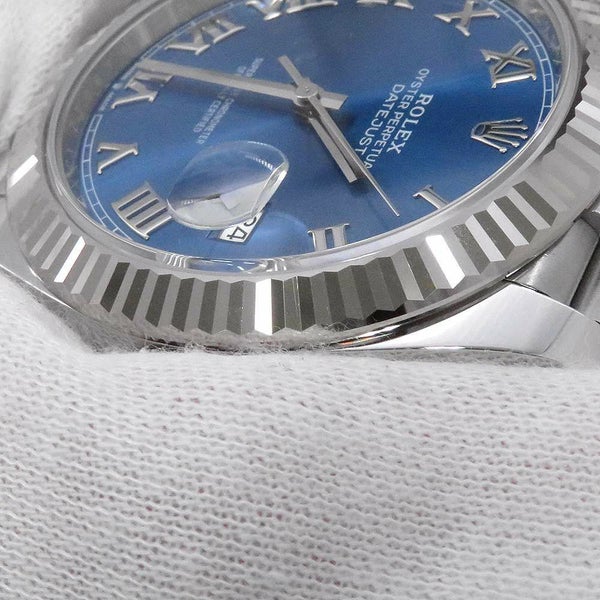 ロレックス デイトジャスト41 SS/K18WG 126334 ROLEX 腕時計 アズーロブルー文字盤 ローマン