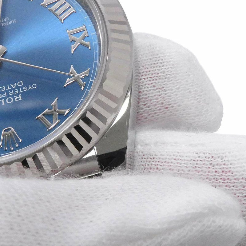 ロレックス デイトジャスト41 SS/K18WG 126334 ROLEX 腕時計 アズーロブルー文字盤 ローマン
