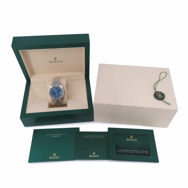 ロレックス デイトジャスト41 SS/K18WG 126334 ROLEX 腕時計 アズーロブルー文字盤 ローマン