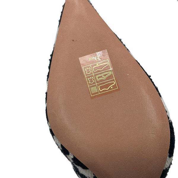 クリスチャン・ディオール パンプス J'ADIOR スリング バック 千鳥格子 レディースサイズ35  Christian Dior 白 黒