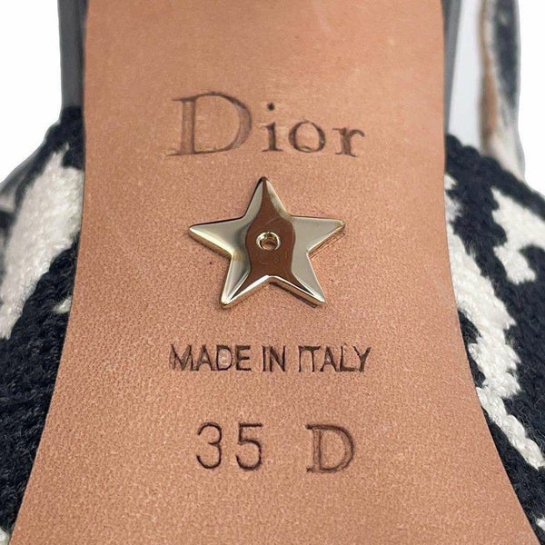 クリスチャン・ディオール パンプス J'ADIOR スリング バック 千鳥格子 レディースサイズ35  Christian Dior 白 黒