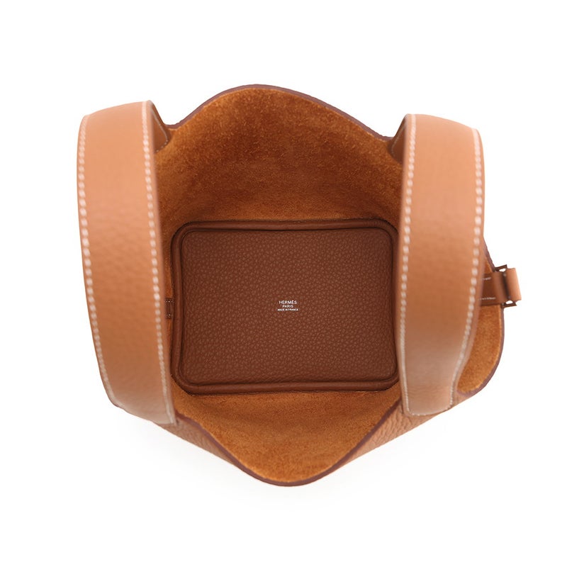 エルメス ハンドバッグ ピコタンロックPM ゴールド/シルバー金具 トリヨンクレマンス G刻印 HERMES トートバッグ