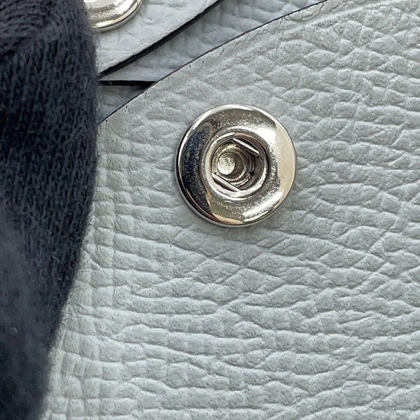 エルメス カードケース カルヴィ ブルーグラシエ/シルバー金具 エプソン K刻印 HERMES 名刺入れ 財布