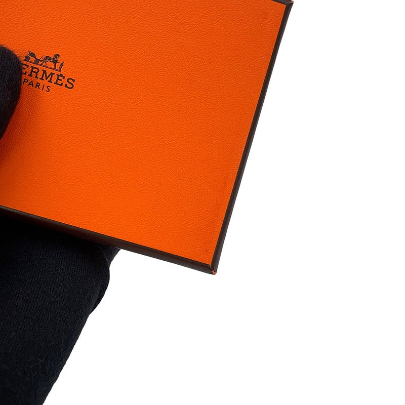 エルメス カードケース カルヴィ ブルーグラシエ/シルバー金具 エプソン K刻印 HERMES 名刺入れ 財布