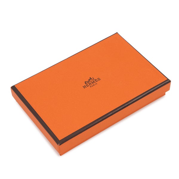 エルメス カードケース カルヴィ ブルーグラシエ/シルバー金具 エプソン K刻印 HERMES 名刺入れ 財布