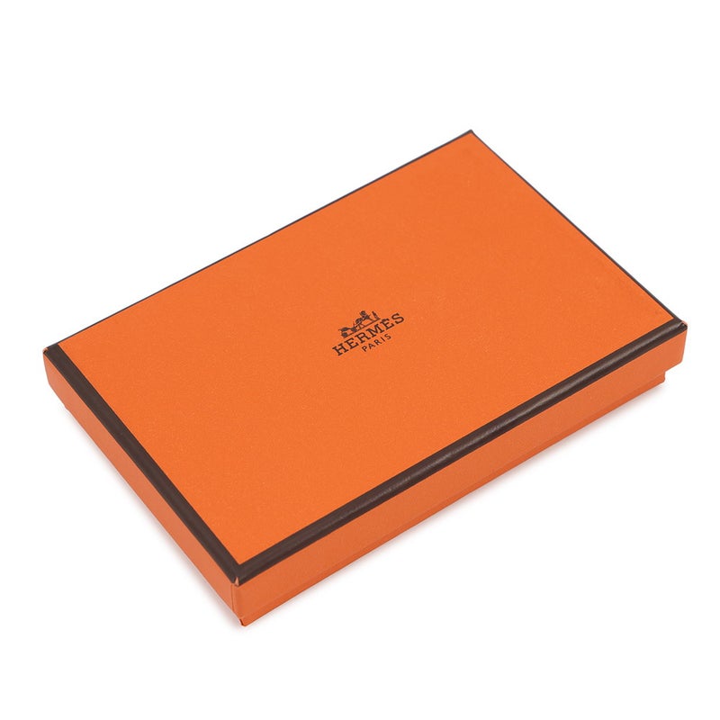 エルメス カードケース カルヴィ ブルーグラシエ/シルバー金具 エプソン K刻印 HERMES 名刺入れ 財布