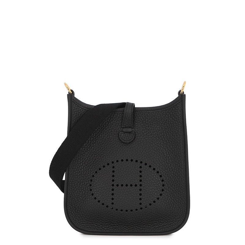 エルメス ショルダーバッグ エブリンTPM 111cm アマゾン ブラック/ゴールド金具 トリヨンクレマンス G刻印 HERMES Evelyne