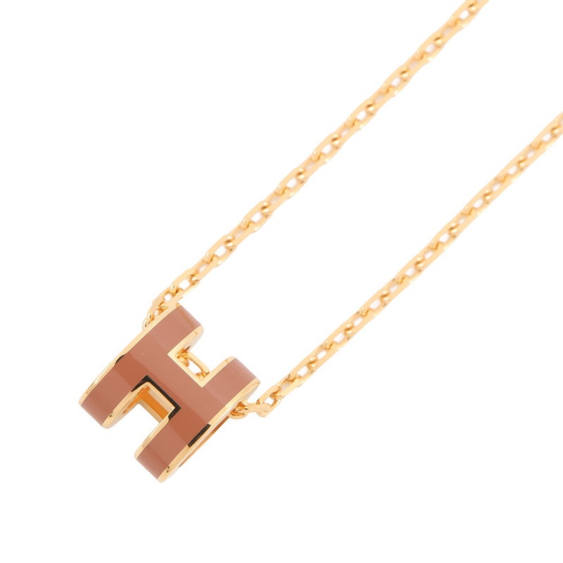 エルメス ネックレス ミニ・ポップアッシュ ニューゴールド/ゴールド金具 HERMES アクセサリー ポップH