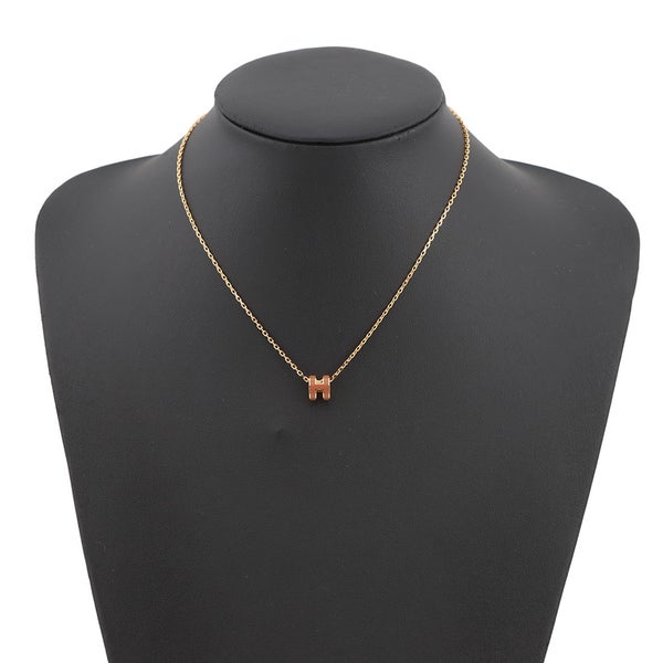 エルメス ネックレス ミニ・ポップアッシュ ニューゴールド/ゴールド金具 HERMES アクセサリー ポップH
