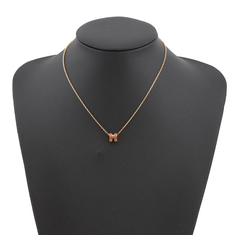 エルメス ネックレス ミニ・ポップアッシュ ニューゴールド/ゴールド金具 HERMES アクセサリー ポップH