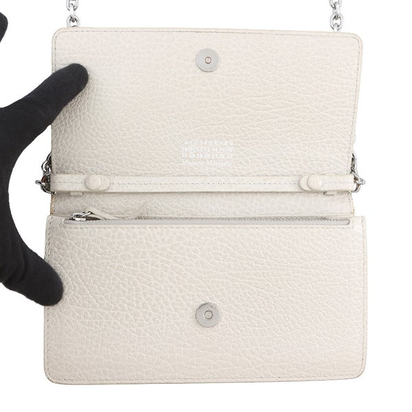 メゾンマルジェラ チェーンウォレット ４ステッチ レザー SA3UI0008 Maison Margiela 財布 白
