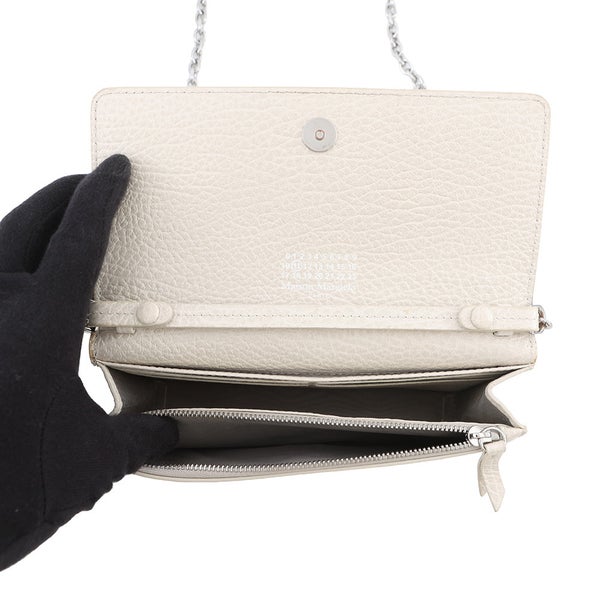 メゾンマルジェラ チェーンウォレット ４ステッチ レザー SA3UI0008 Maison Margiela 財布 白