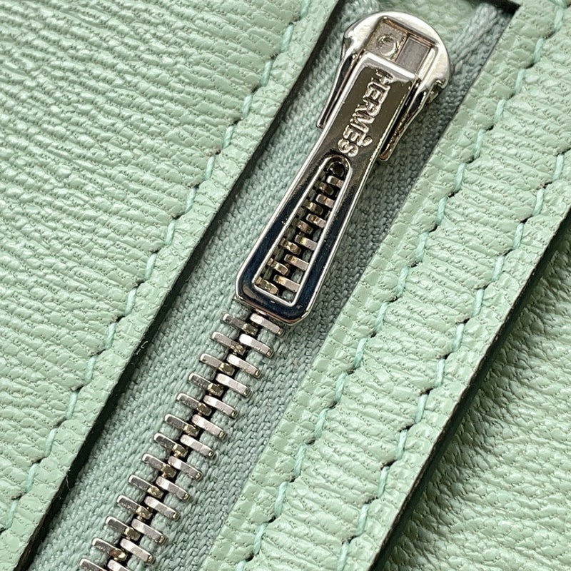 エルメス 長財布 ベアンスフレ マチ有り ヴェールデュー/シルバー金具 アリゲーターマット D刻印 財布
