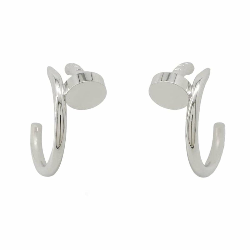 カルティエ ピアス ジュスト アン クル フープ イヤリング スモール K18WGホワイトゴールド B8301236 Cartier フープピアス