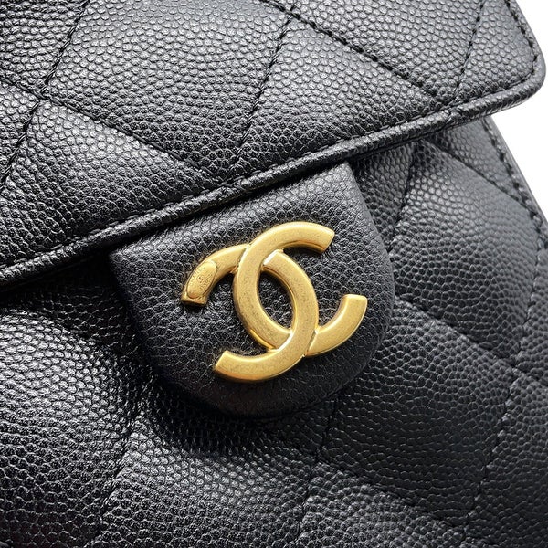 シャネル チェーンショルダーバッグ ココマーク CHANEL 25 スモール キャビアスキン AS5293 CHANEL 黒