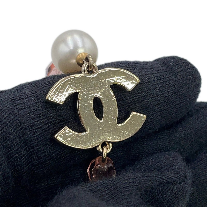 シャネル ロングネックレス ココマーク フェイクパール ビーズ 08C CHANEL アクセサリー