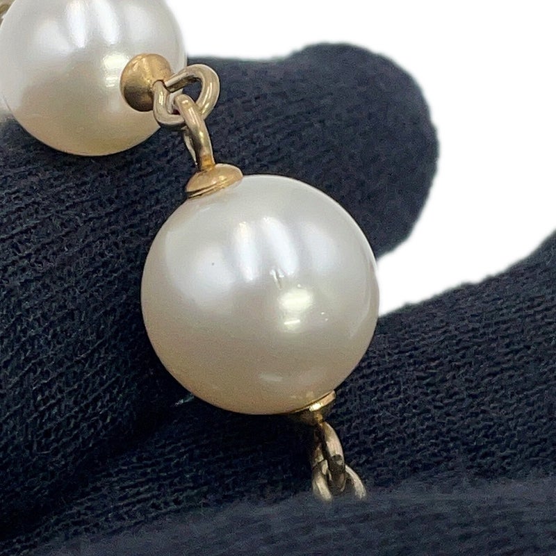 シャネル ロングネックレス ココマーク フェイクパール ビーズ 08C CHANEL アクセサリー