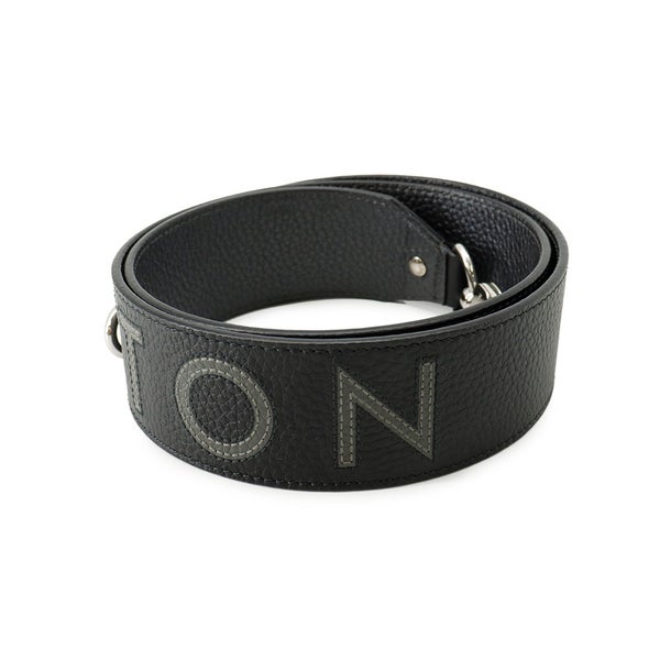 ルイヴィトン ショルダーストラップ ロゴ レザー J02392 LOUIS VUITTON 黒 ブラック