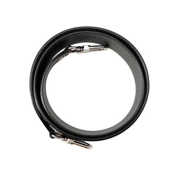 ルイヴィトン ショルダーストラップ ロゴ レザー J02392 LOUIS VUITTON 黒 ブラック