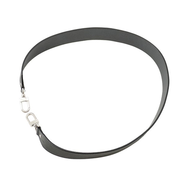 ルイヴィトン ショルダーストラップ ロゴ レザー J02392 LOUIS VUITTON 黒 ブラック