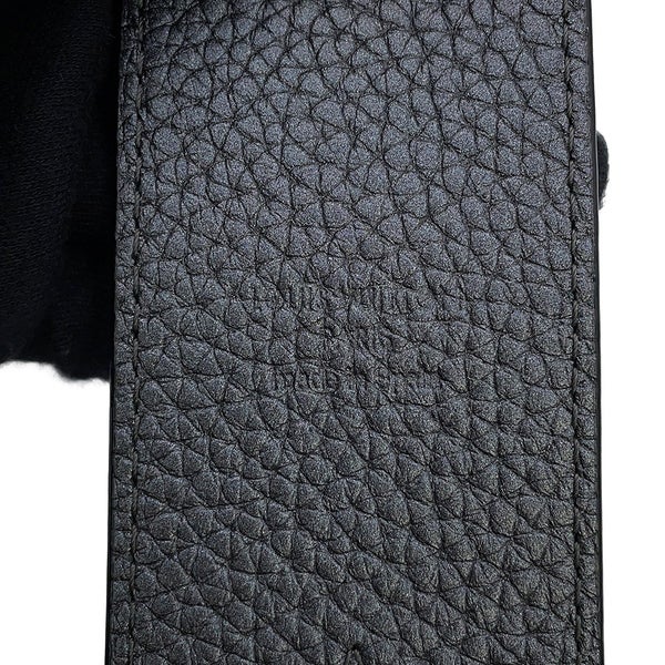 ルイヴィトン ショルダーストラップ ロゴ レザー J02392 LOUIS VUITTON 黒 ブラック