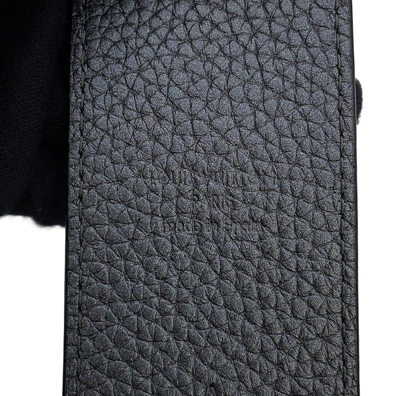 ルイヴィトン ショルダーストラップ ロゴ レザー J02392 LOUIS VUITTON 黒 ブラック