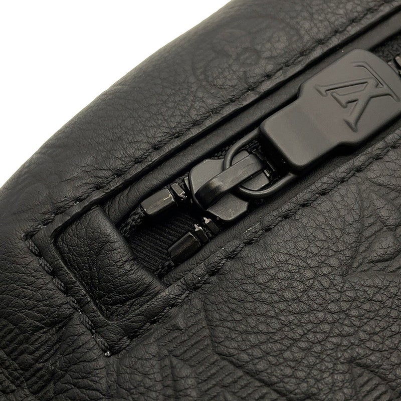 ルイヴィトン ボディバッグ モノグラム・シャドウ ディスカバリー・バムバッグPM M46036 ウエストバッグ 黒 ブラック