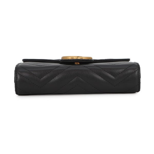 グッチ チェーンウォレット GGマーモント シェブロン キルティング 474575 GUCCI 財布 ダブルG ショルダーバッグ 黒
