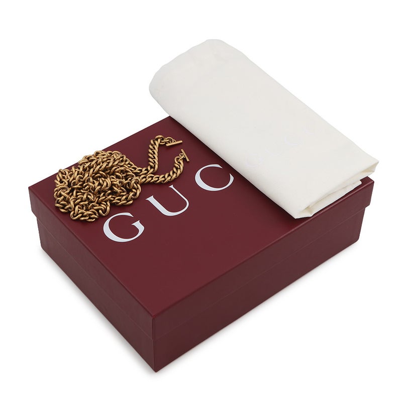 グッチ チェーンウォレット GGマーモント シェブロン キルティング 474575 GUCCI 財布 ダブルG ショルダーバッグ 黒