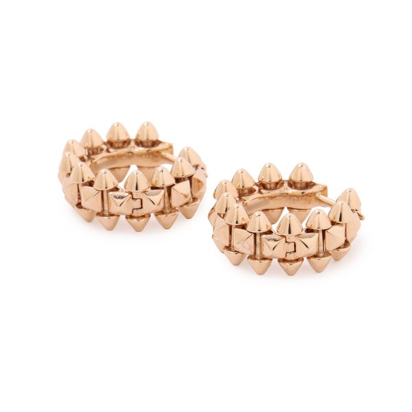 カルティエ ピアス クラッシュ ドゥ カルティエ フープ ミニモデル K18PGピンクゴールド B8301520 Cartier イヤリング