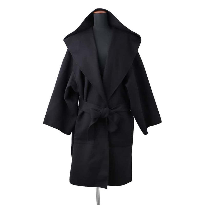 ロエベ コート アナグラムパッチ  カシミヤ  ウール レディースサイズM S2291340PA LOEWE アウター 黒
