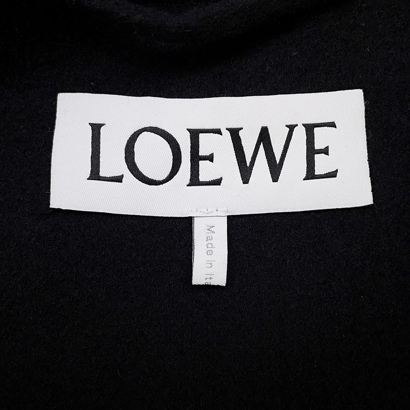 ロエベ コート アナグラムパッチ  カシミヤ  ウール レディースサイズM S2291340PA LOEWE アウター 黒