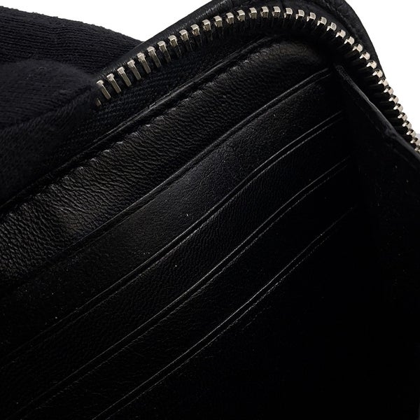 サンローランパリ 長財布 ラウンドファスナー クロコ型押しレザー 326599 SAINT LAURENT PARIS 財布 黒