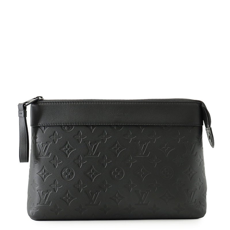 ルイヴィトン クラッチバッグ モノグラム・シャドウ ポシェット・ヴォワヤージュ スープル M82545 LOUIS VUITTON 黒 ブラック