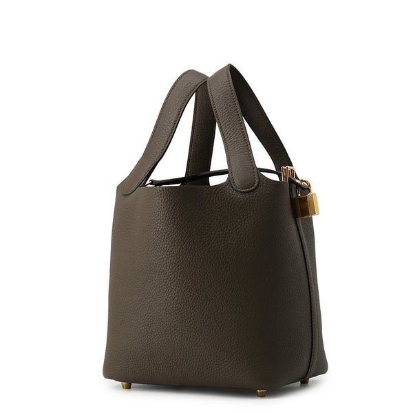 エルメス ハンドバッグ ピコタンロックPM ヴェールロデン/ゴールド金具 トリヨンクレマンス G刻印 HERMES トートバッグ