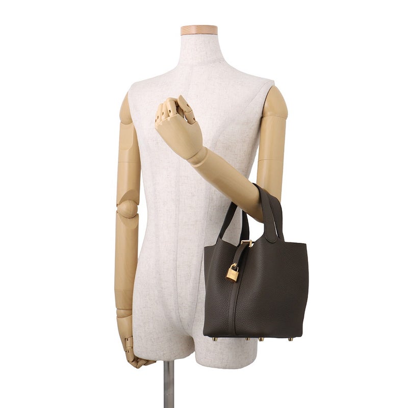 エルメス ハンドバッグ ピコタンロックPM ヴェールロデン/ゴールド金具 トリヨンクレマンス G刻印 HERMES トートバッグ