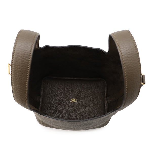 エルメス ハンドバッグ ピコタンロックPM ヴェールロデン/ゴールド金具 トリヨンクレマンス G刻印 HERMES トートバッグ