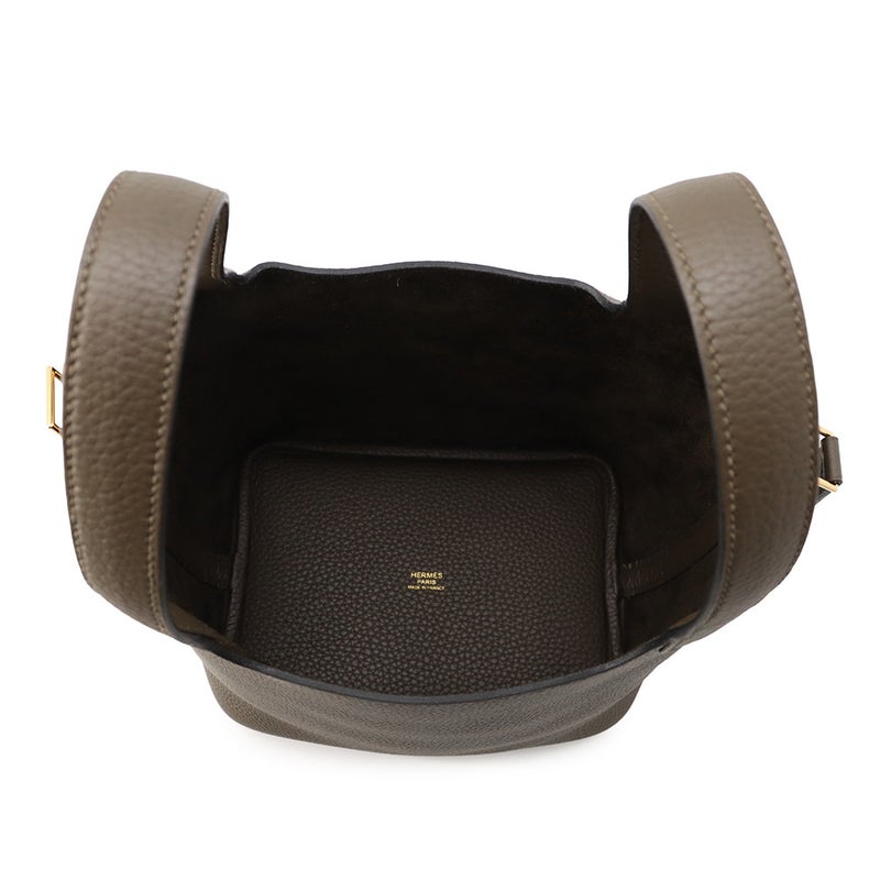 エルメス ハンドバッグ ピコタンロックPM ヴェールロデン/ゴールド金具 トリヨンクレマンス G刻印 HERMES トートバッグ