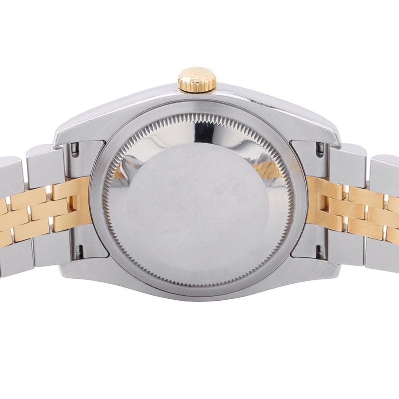 ロレックス デイトジャスト G番 SS/K18YG イエローゴールド 10Pダイヤ 116233G ROLEX 腕時計 シルバー/コンピューター文字盤