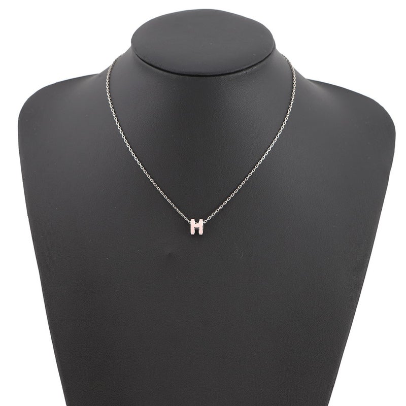 エルメス ネックレス ミニ・ポップアッシュ ローズドラジェ/シルバー金具 HERMES アクセサリー