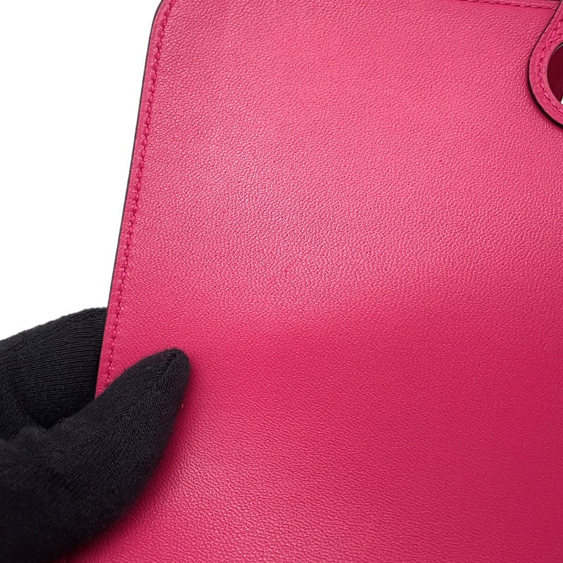 エルメス 長財布 ドゴンGM デュオ ローズメキシコ/ラッカー金具/シルバー金具 トゴ Y刻印 財布