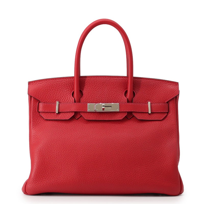 エルメス バーキン30 ルージュカザック/シルバー金具 トリヨンクレマンス U刻印 HERMES Birkin ハンドバッグ