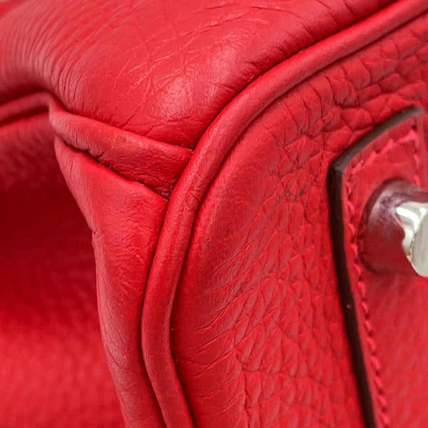 エルメス バーキン30 ルージュカザック/シルバー金具 トリヨンクレマンス U刻印 HERMES Birkin ハンドバッグ