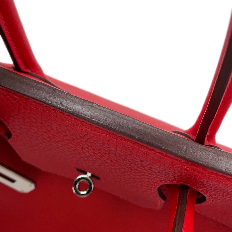 エルメス バーキン30 ルージュカザック/シルバー金具 トリヨンクレマンス U刻印 HERMES Birkin ハンドバッグ