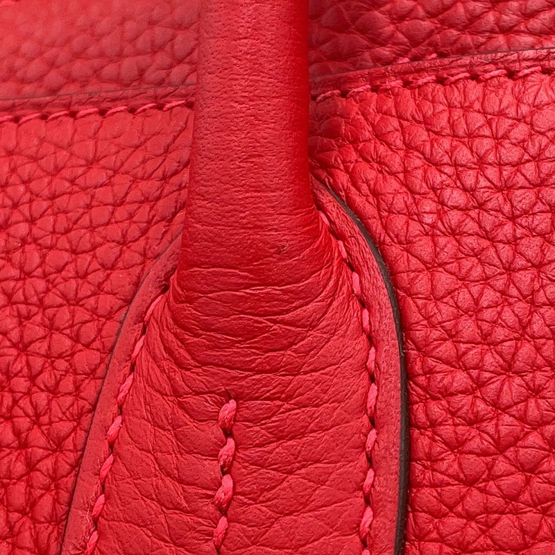エルメス バーキン30 ルージュカザック/シルバー金具 トリヨンクレマンス U刻印 HERMES Birkin ハンドバッグ
