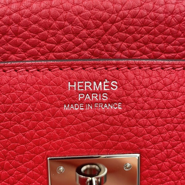 エルメス バーキン30 ルージュカザック/シルバー金具 トリヨンクレマンス U刻印 HERMES Birkin ハンドバッグ