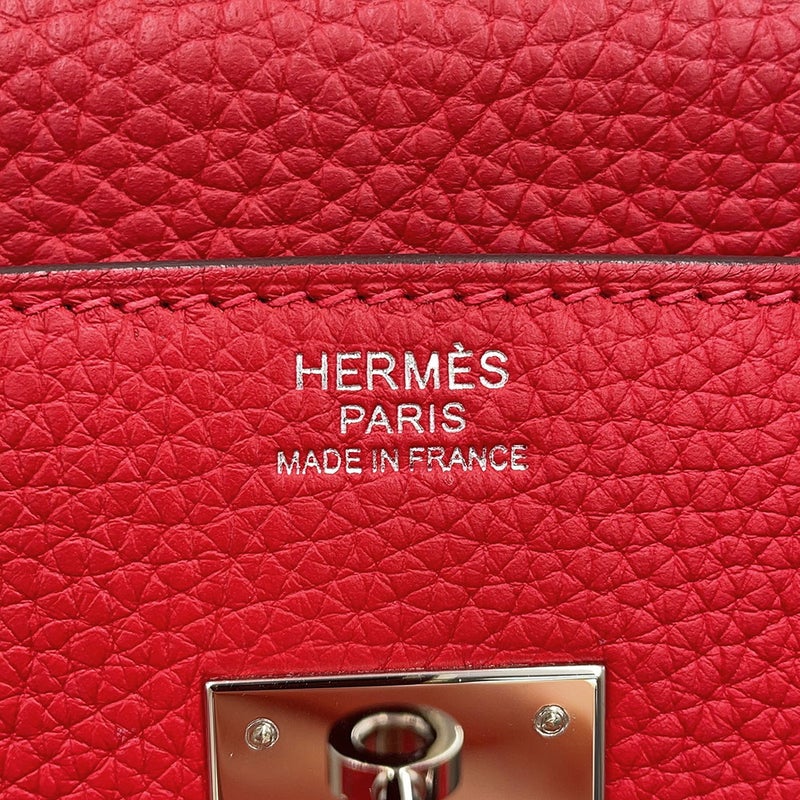 エルメス バーキン30 ルージュカザック/シルバー金具 トリヨンクレマンス U刻印 HERMES Birkin ハンドバッグ